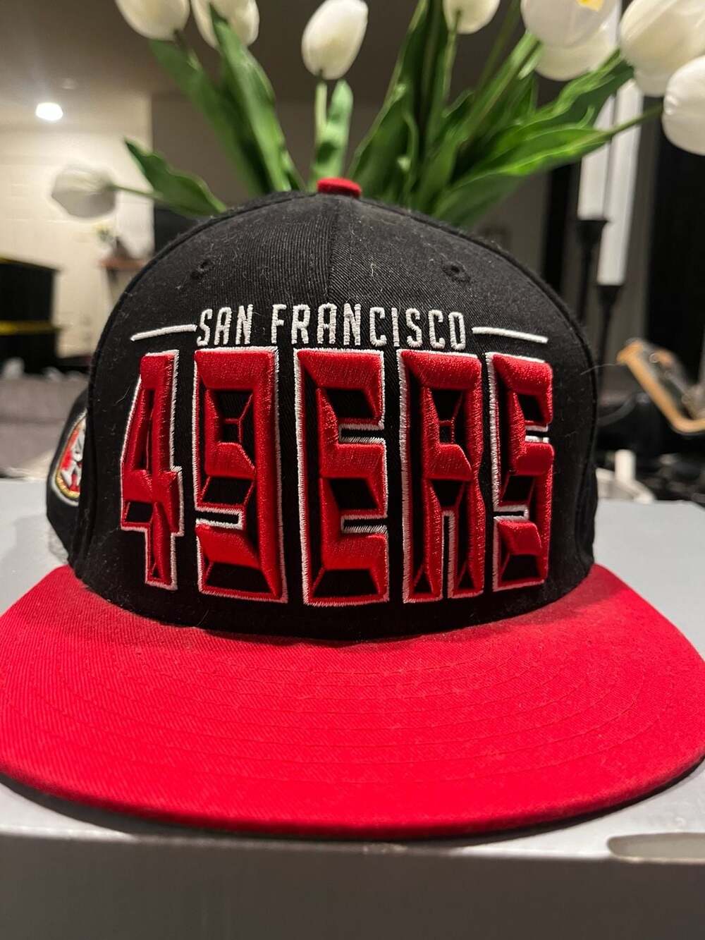 New Era San Francisco 49ers 9FIFTY Snapback Hat Black Red Green Under Visor